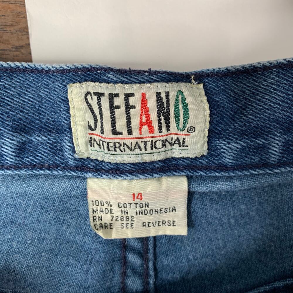 Vintage 90s Women's 29x25 Stefano Medium Wash Tapered Leg High Rise Mom Jeans - Picture 4 of 6